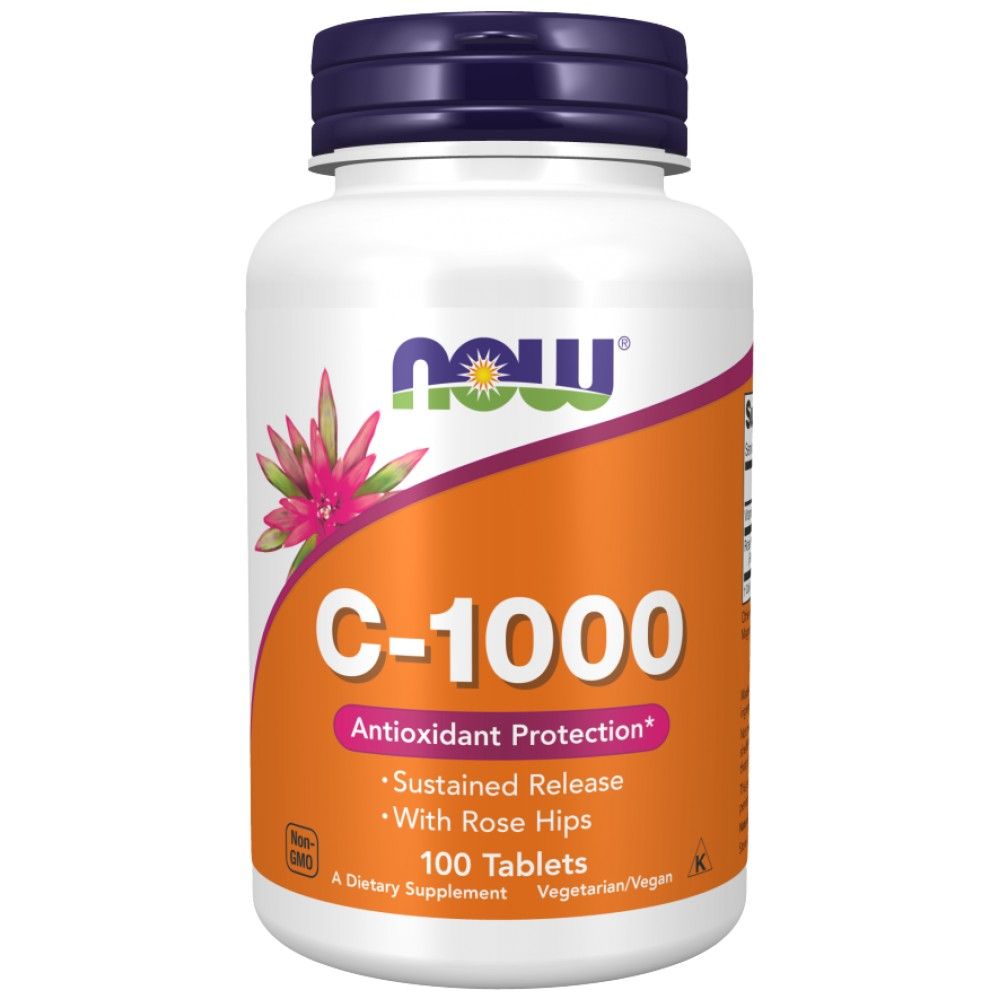 Vitamina C-1000 cu macese / cu eliberare sustinuta - 100 tablete
