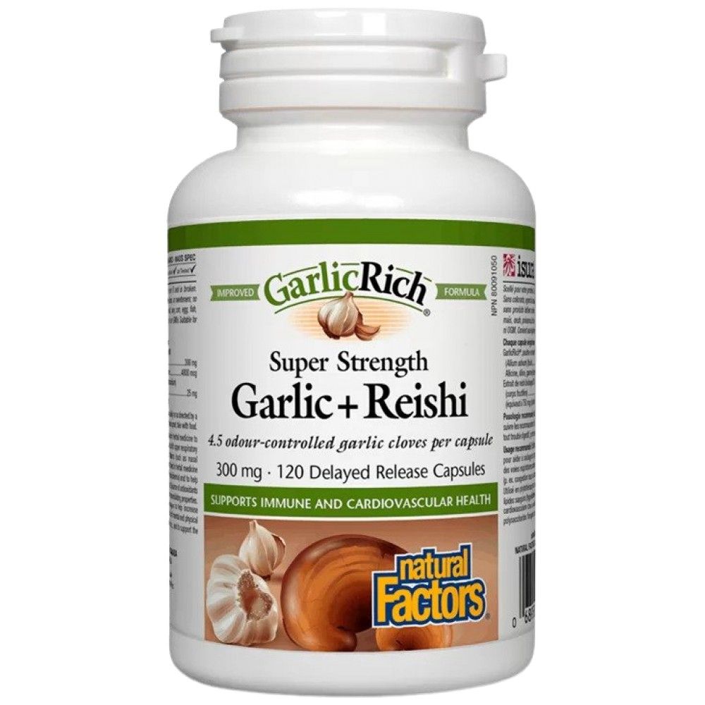 GarlicRich® Super Strength | Usturoi Plus Reishi - 120 capsule