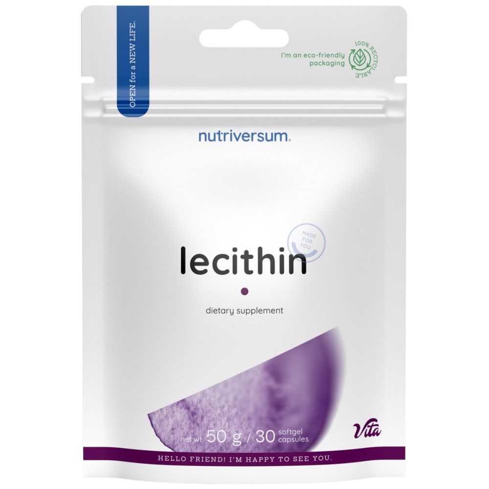 Lecitină 1200 mg | Din ulei de soia - 30 de capsule moi