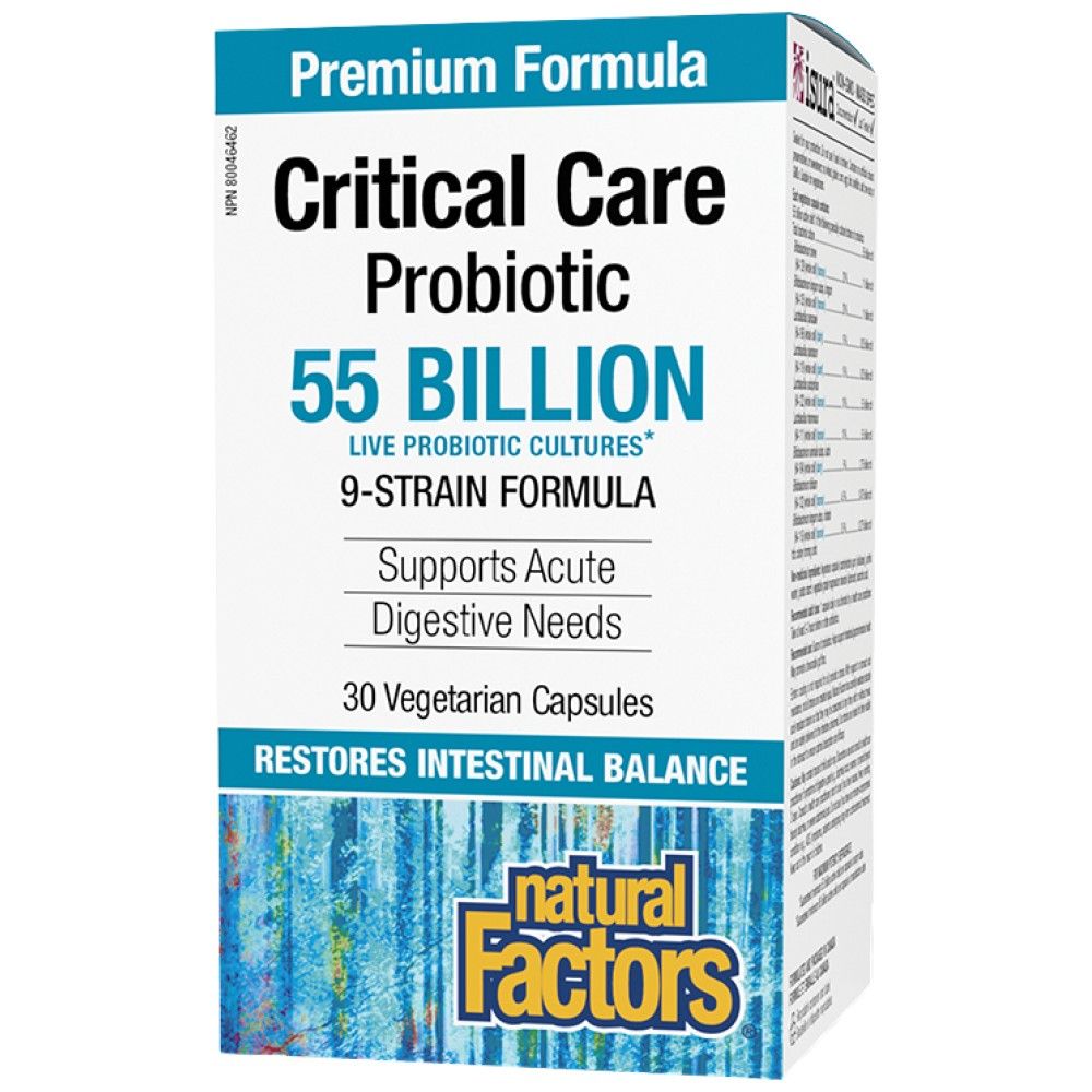 Probiotic de îngrijire critică 55 de miliarde de celule active, formulă cu 9 tulpini - 30 de capsule