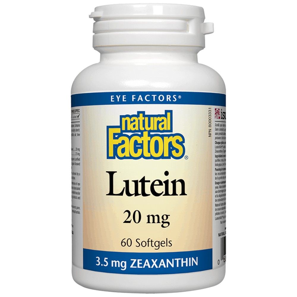 Luteină 20 mg | cu zeaxantina - 60 capsule de gel