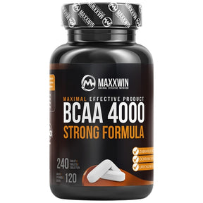 BCAA 4000 Strong Formula - 240 Tablets - Nutra Best Europe