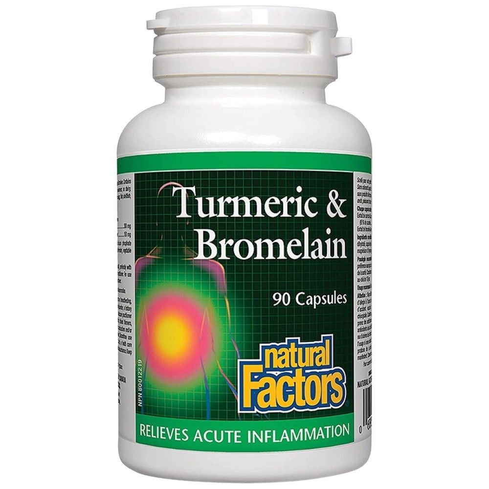 Turmeric &amp; Bromelaină - 90 capsule