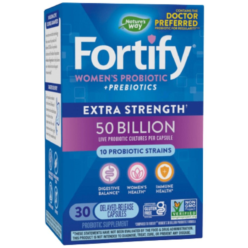Fortificați cele 50 de miliarde de probiotice active ale femeilor | Extra Putere - 30 capsule