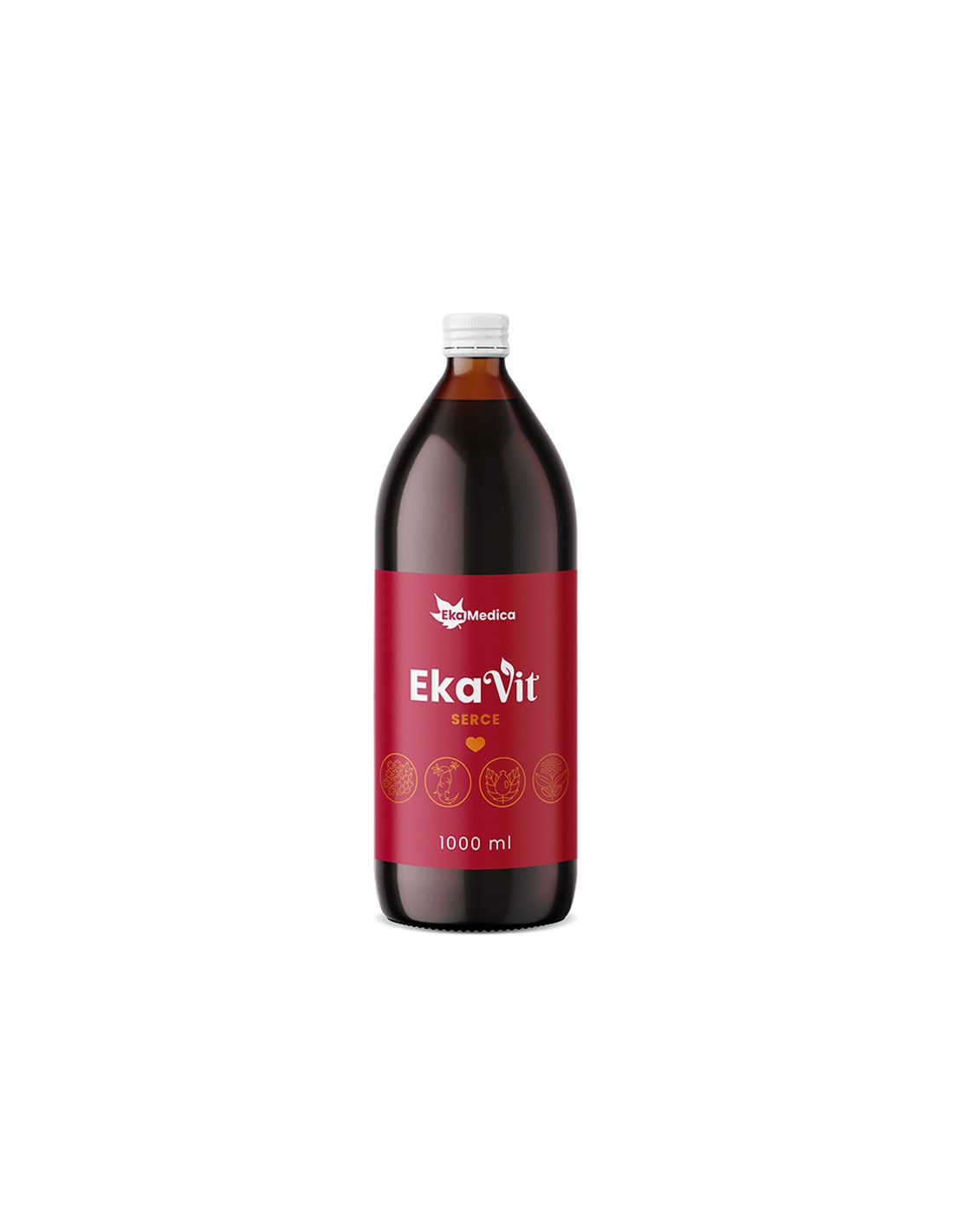 Formula pentru sanatatea inimii cu paducel, macese si ginseng, sirop 1 l EkaMedica