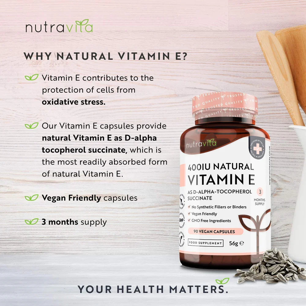 Vitamina E naturala 400UI 90 Vcaps