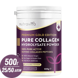 Pulbere de colagen bovin 100% 20000 mg Peptan® - 500 g (25/50 doze)