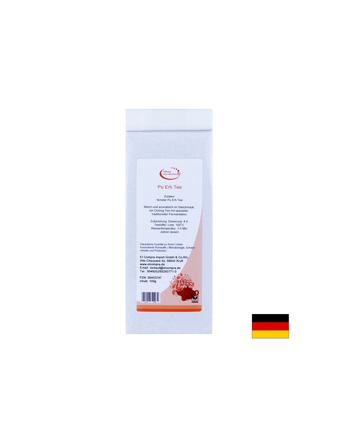 Ceai negru chinezesc Pu-Er, BIO, 100 g