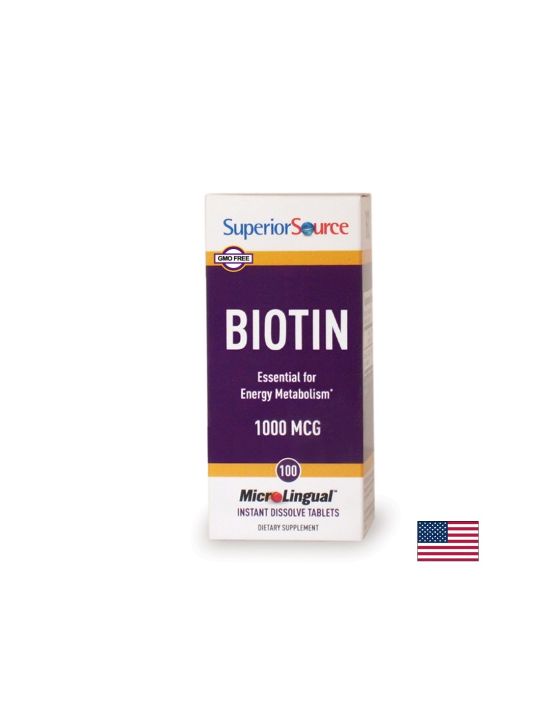 Biotină - Păr și Piele, 1000 mg x 100 comprimate sublinguale Sursă Superior