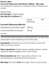 BEST Curcumin Phytosome 500 mg / cu Meriva - 180 capsule