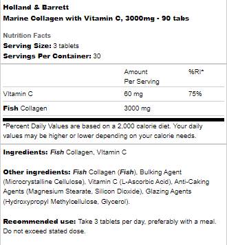 Colagen marin cu vitamina C 3000 mg - 90 tablete