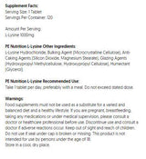 PE Nutriție | L-lizină 1000 mg - 120 comprimate
