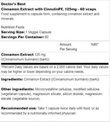 BEST Extract de scorțișoară cu CinnulinPF 125 mg - 60 capsule