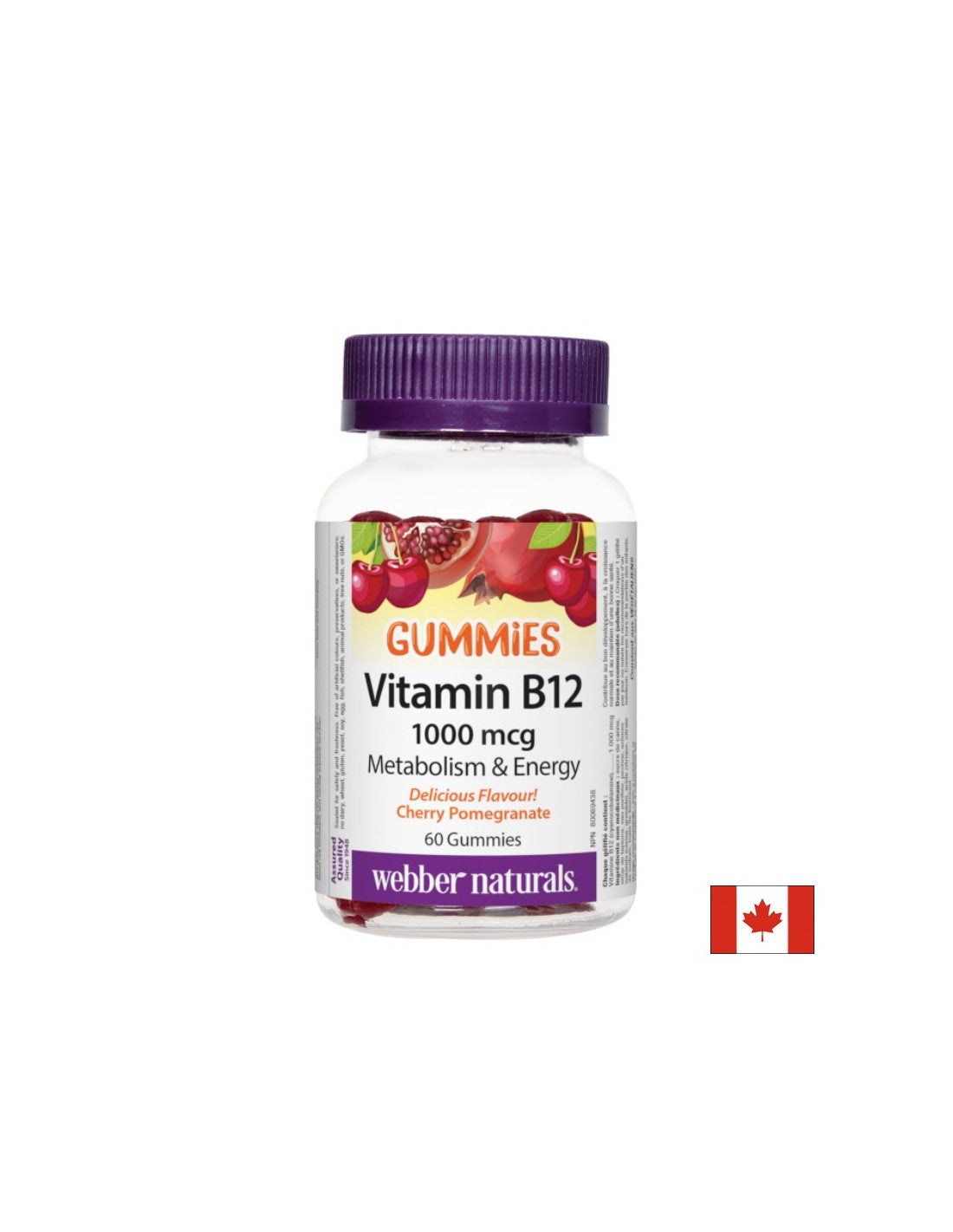 Pentru anemie și pentru susținerea sistemului nervos - Vitamina B12 1000 µg, 60 tablete jeleu