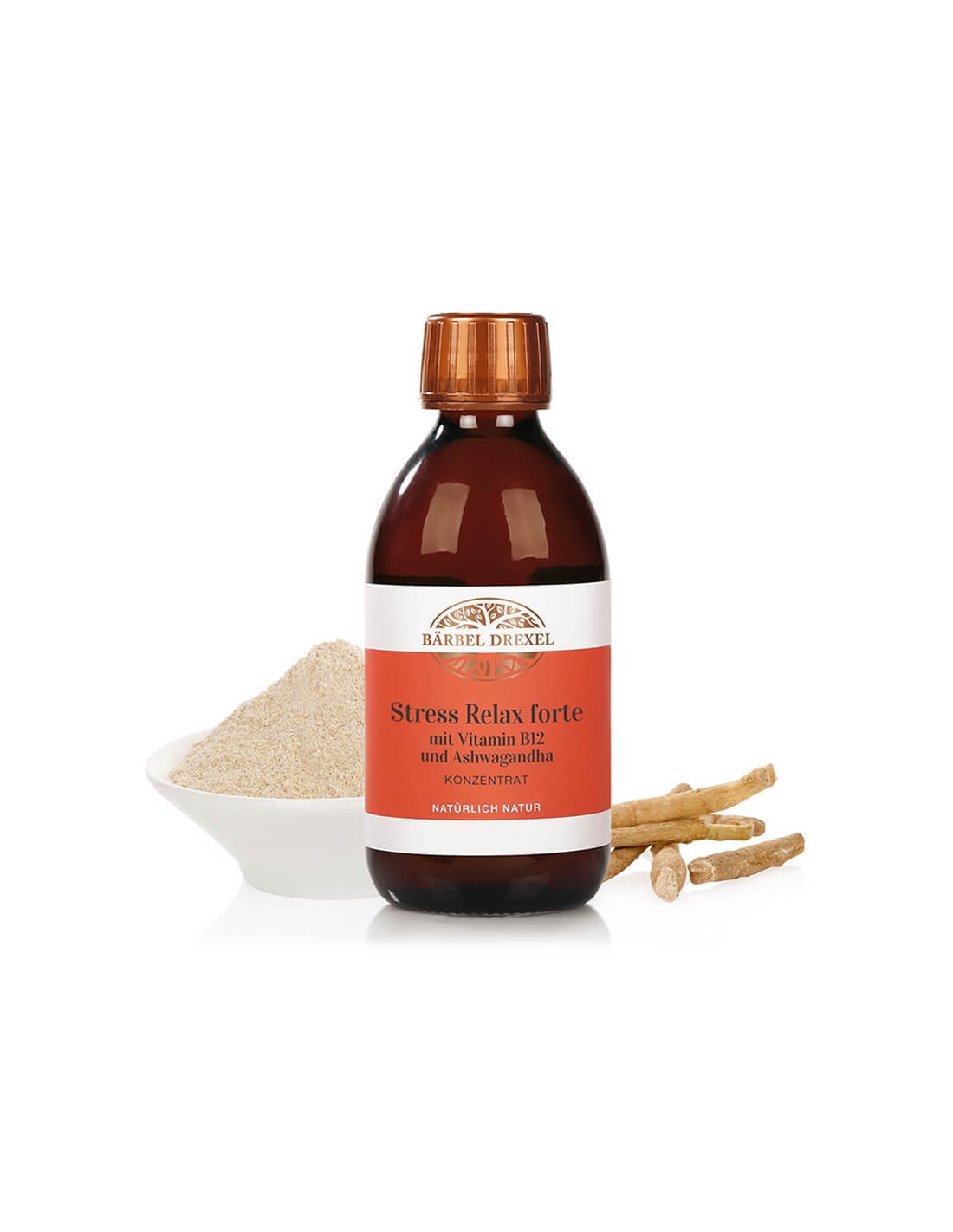 Formula de relaxare a stresului împotriva tensiunii nervoase și a oboselii - Cu vitamina B12 și ashwagandha, 150 ml Bärbel Drexel