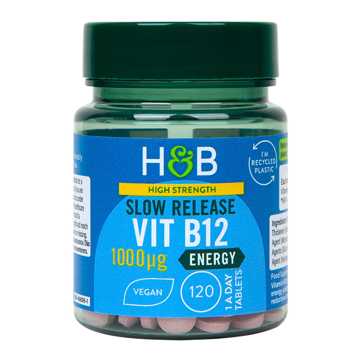 Vitamina B12 (Vitamina B12) 1000ug 120 comprimate cu eliberare întârziată HOLLAND &amp; BARRETT