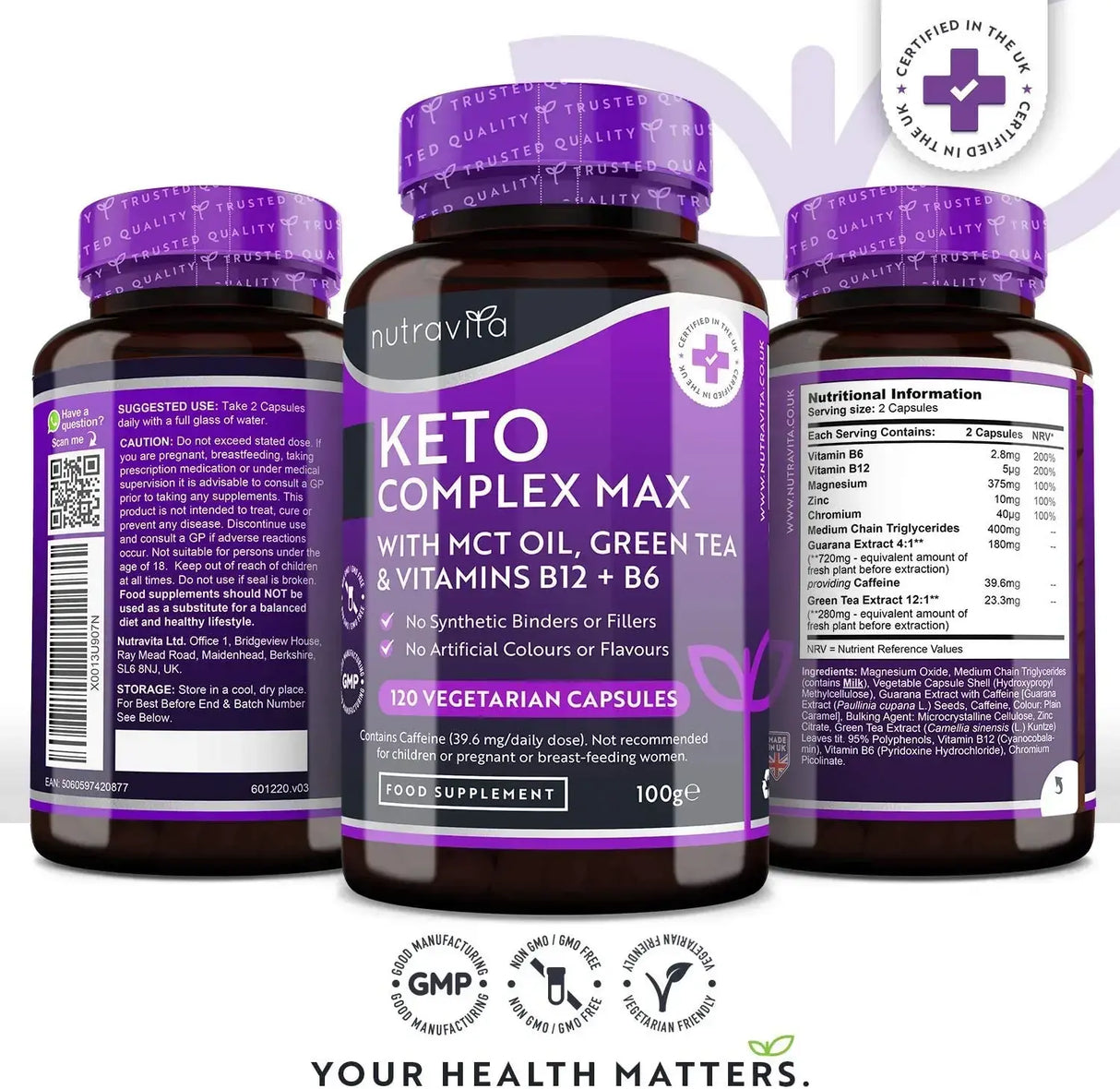 Keto Complex Max /120 capsule, 60 doze/ Nutravita
