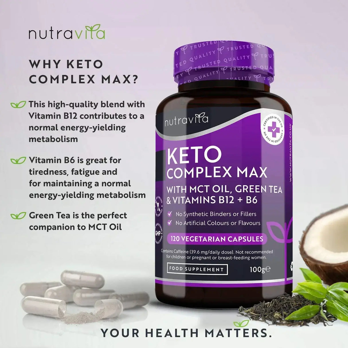 Keto Complex Max /120 capsule, 60 doze/ Nutravita