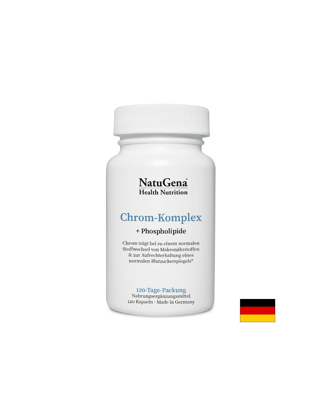 Controlul glicemiei - Complex de crom (crom + lecitină), 120 capsule