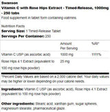 Vitamina C cu eliberare temporizată 1000 mg | Cu măceșe 250 de sticle