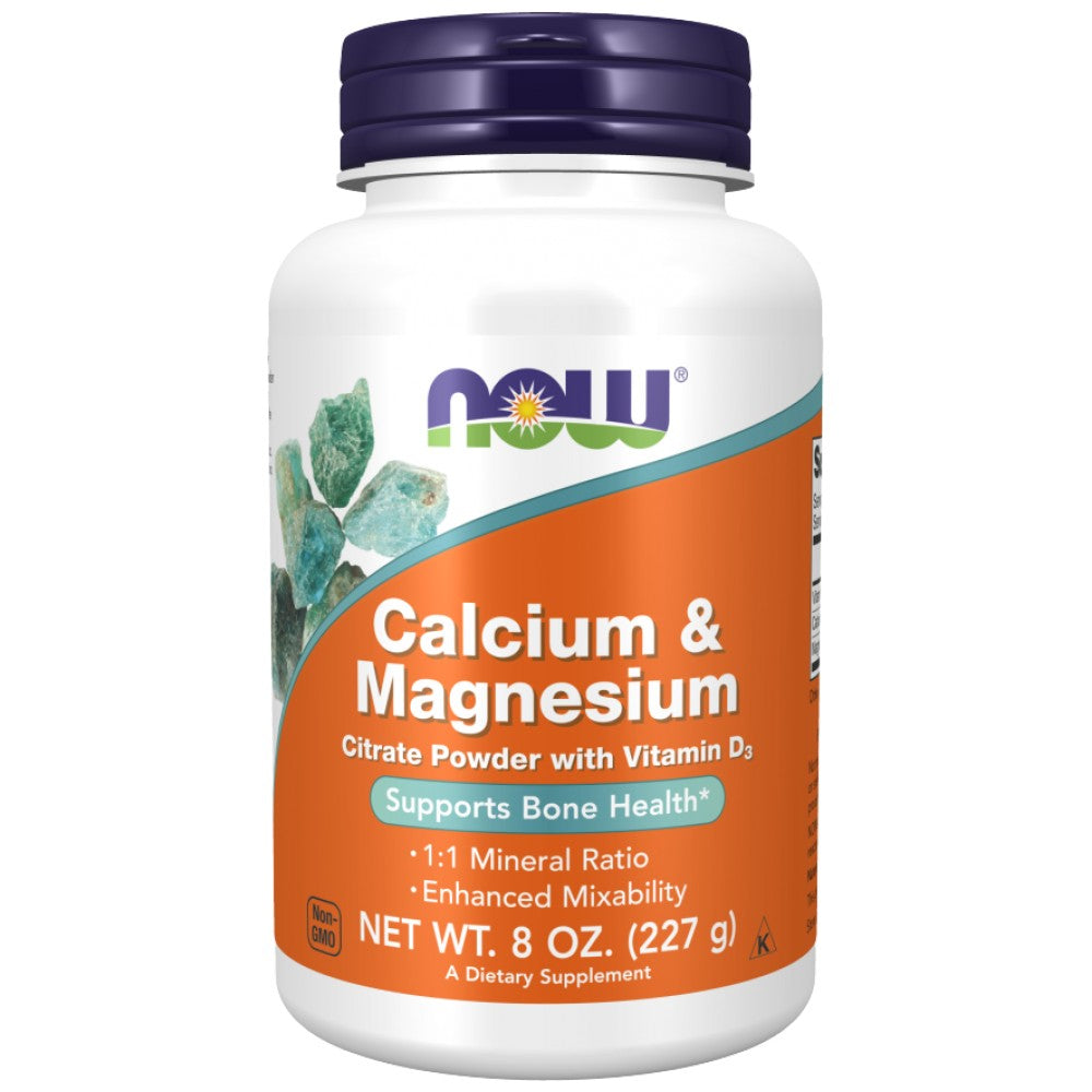 Pulbere de citrat de calciu și magneziu cu vitamina D3 - 227 grame