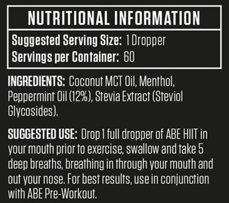 Scăderi de performanță HIIT | cu MCT &amp; Mentă - 30 ml