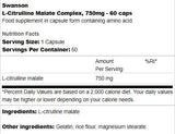 Complex L-Citrulină Malat 750 mg 60 capsule