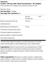 CoQ10 100 mg | Cu 10 mg Tocotrienols 60 capsule de gel