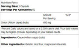 Bulb de ceapă cu spectru complet 400 mg 60 capsule
