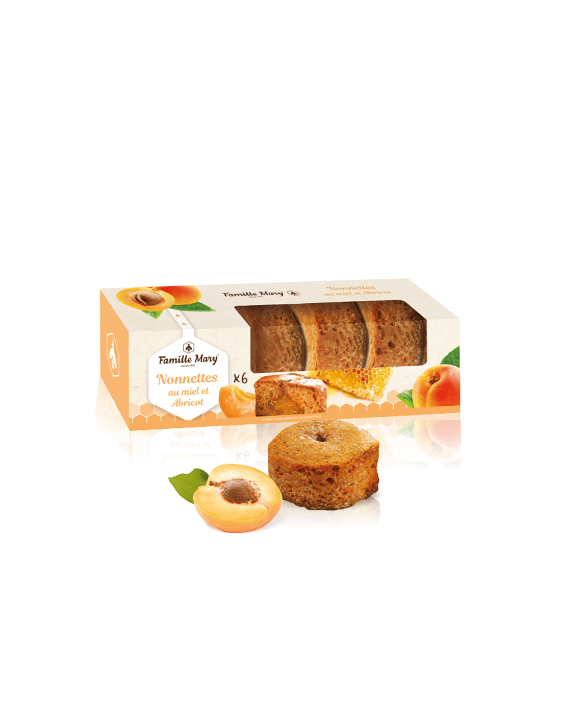 Nonette cu miere organică și caise - Dulciuri tradiționale franceze, 150 g