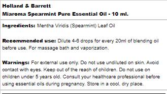 Miaroma Spearmint | Ulei esențial pur - 10 ml