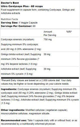 Ultra Cordyceps Plus | Cu Anghinare &amp; Ginkgo Biloba - 60 capsule
