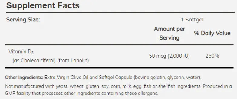 ACUM Vitamina D3 / 2000 UI / 120 capsule de gel