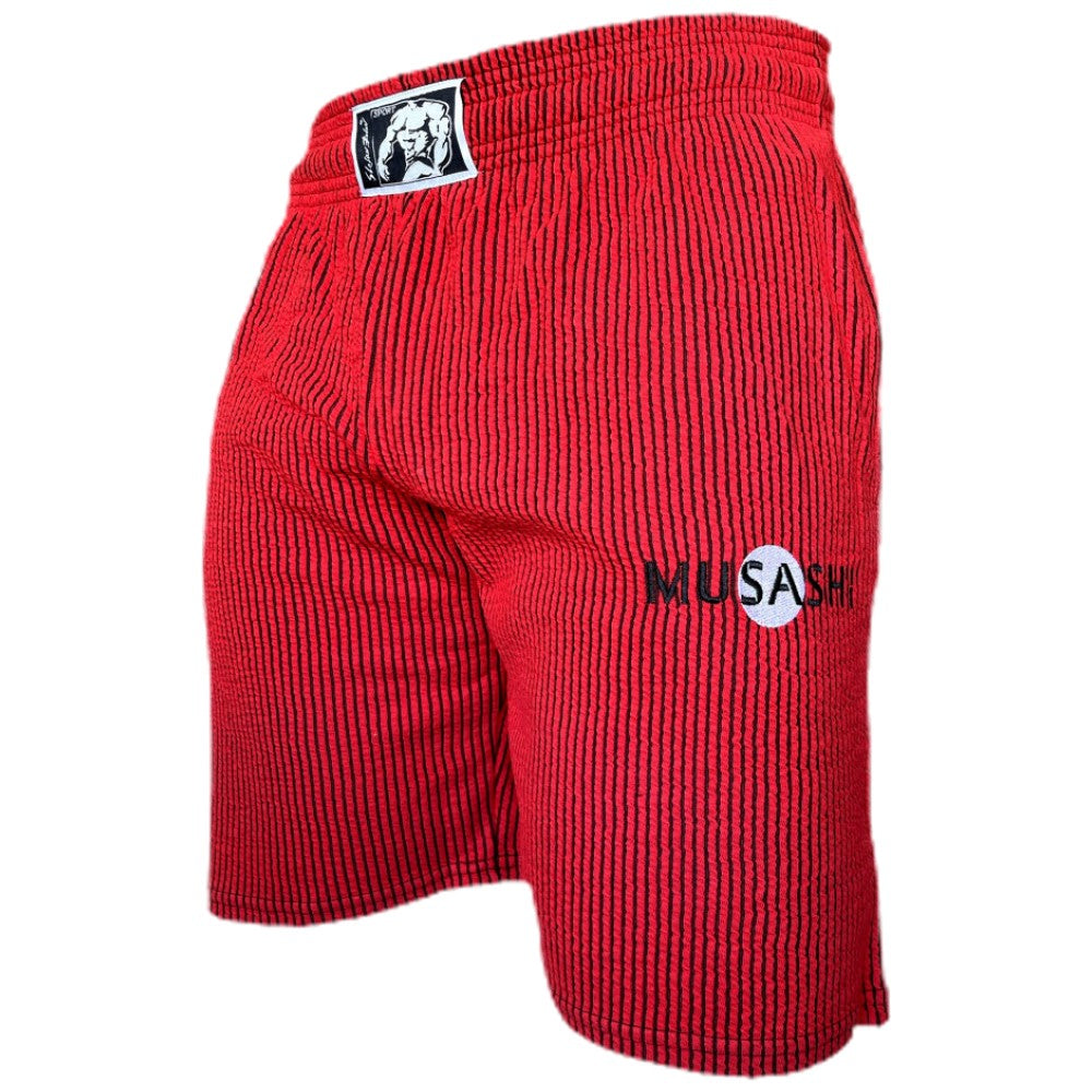 Pantaloni scurți sport - dungi roșii / Pantaloni scurți de antrenament - roșii