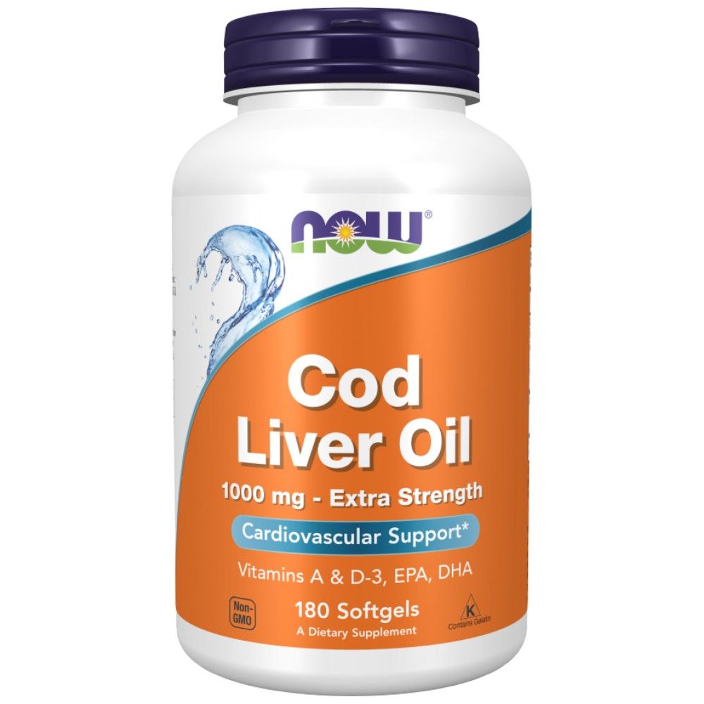Ulei de ficat de cod 1000 mg - 180 capsule de gel