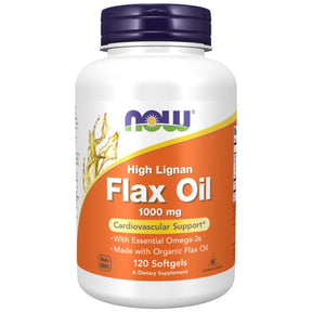 Flax Oil (High Lignan) 1000 mg - 120 Gel capsules - Nutra Best Europe