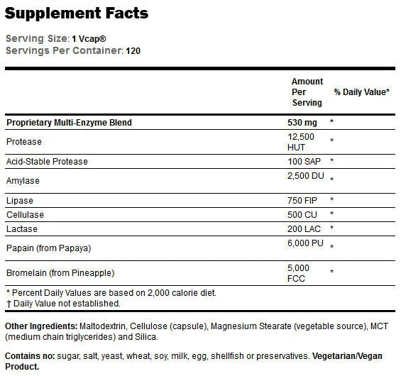 Enzime vegetale - 120 capsule