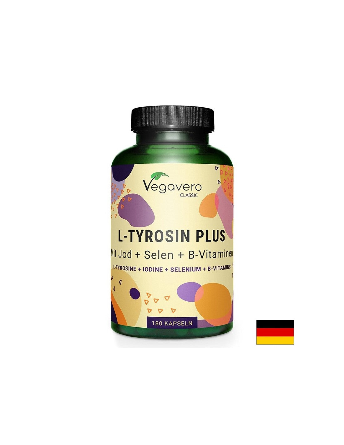 Glanda tiroida - L-tirozina + iod, seleniu si vitamine din complexul B, 180 capsule