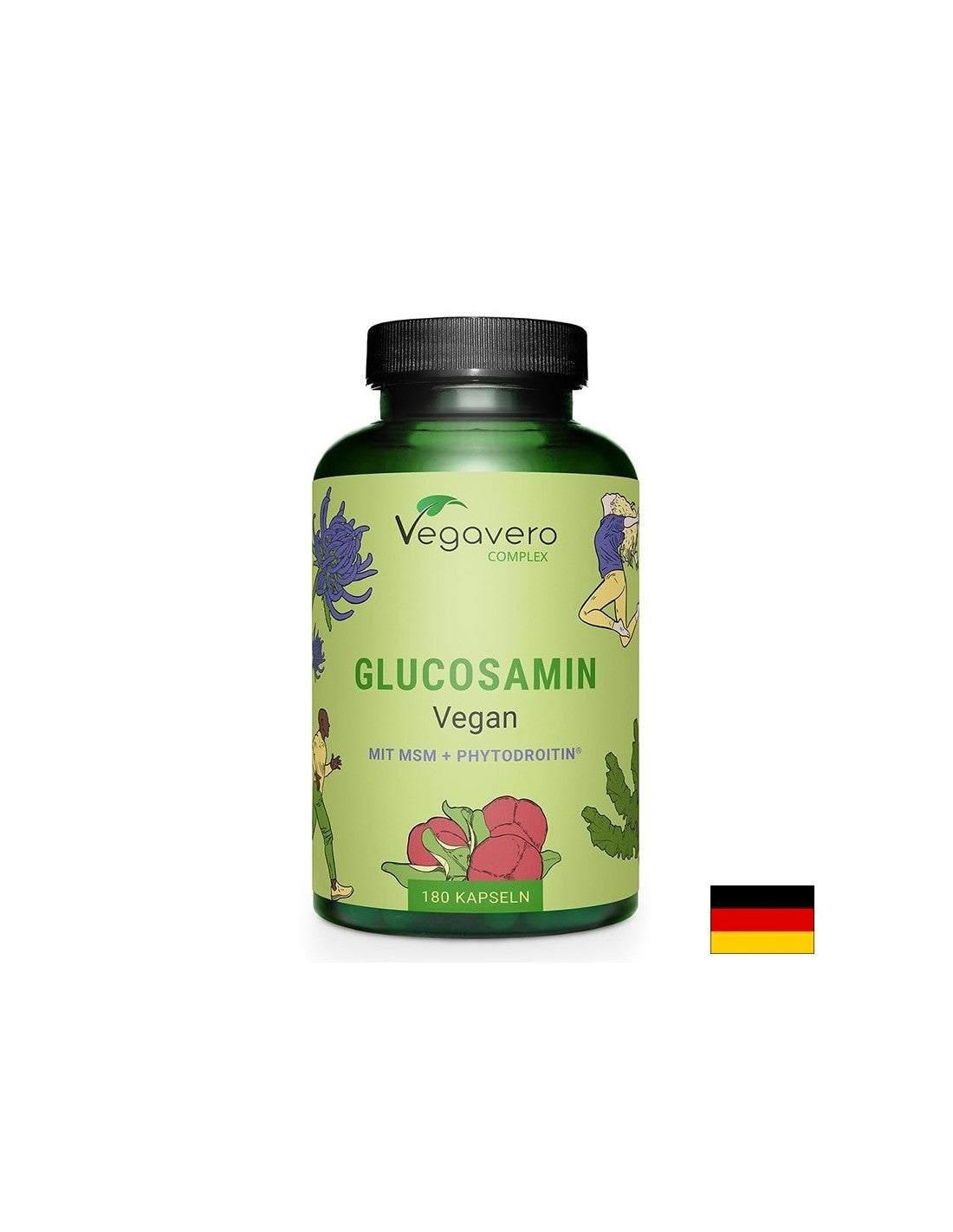 Articulații și oase - Glucozamină Complex (cu MSM și glucozamină vegană), 180 capsule Vegavero