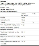 Triple Strength Super EPA și DHA 900 mg 60 capsule moi