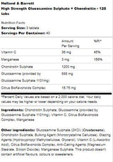 Sulfat de glucozamină de înaltă rezistență + condroitină - 120 tablete