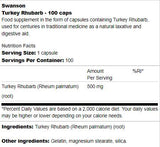 Rubarbă de curcan 500 mg 100 capsule
