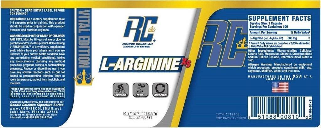 L-Arginina XS - 180 capsule