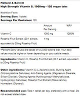Vitamina C de înaltă concentrație 1000 mg - 120 tablete