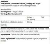 VitaCholine Choline Bitartrate 300 mg 60 capsule
