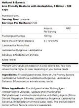 Bacterii prietenoase vii | Cu Acidophilus 3 Billion - 120 capsule