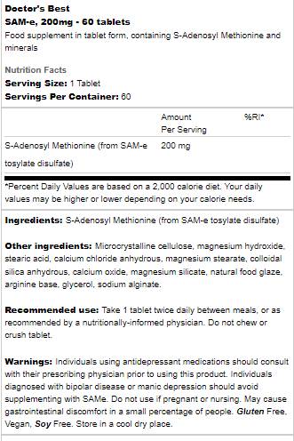 BEST SAMe 200 mg - 60 tablete