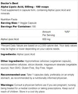 BEST Acid Alfa Lipoic 600 mg - 180 capsule