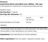 Ficat de vită desicat argentinian 500 mg 120 capsule