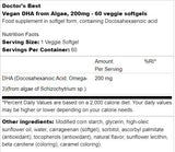 BEST Vegan DHA din Alge 200 mg - 60 capsule de gel